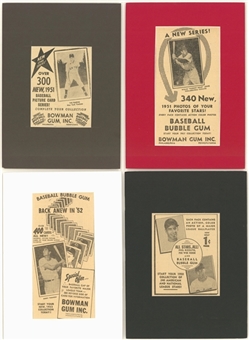 1949-1954 Bowman Baseball Matted Ads (6)